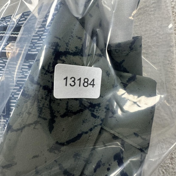 7 Diamonds Shirt Mens Large Green Timeless Melody 4-Way Stretch Short Sleeve - Picture 11 of 11